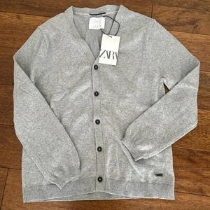 NWT Zara Kids Cardigan Sweater Size 11-12 Gray Casual Wear - Picture 1 of 5