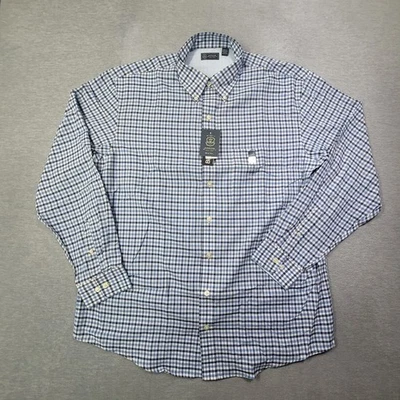 Camisa Arrow Para Hombres XLT Azul Cuadros Botones Bolsillo en el Pecho Informal Nueva con Etiquetas Foto 1 de 4