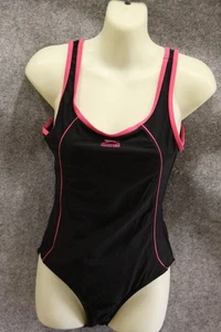 SPORTLICHER BADEANZUG SCHWIMMANZUG GRÖSSE 38 - 40 (12) SCHWARZ MIT RO SLAZENGER - Bild 1 von 2