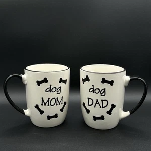 Petrageous Designs Dog Mom And Dog Dad Large Coffee Mugs Hand Crafted 24 Oz - Picture 1 of 12