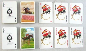 Boîtier 2 jeux 55 cartes Piatnik Vienna Austria Dos équitation, saut d'obstacles - Photo 1/8