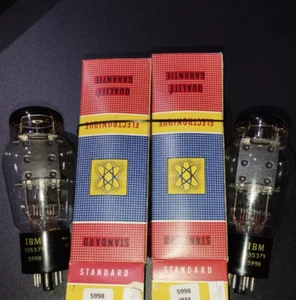 5998 Elektronische Röhre Paar Matched IBM Tube NOS Foto Messung. i5h4/1 - Bild 1 von 9