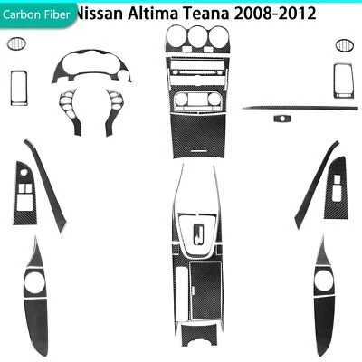 35Pcs Real Carbon Fiber Interior Dash Trim Kits For Nissan Altima Teana 2008-12 - Изображение 1 из 4
