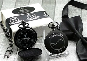 Signed DANIEL CRAIG Pocket Watch + Chain Memorabilia JAMES BOND 007 Autographed - Picture 1 of 2
