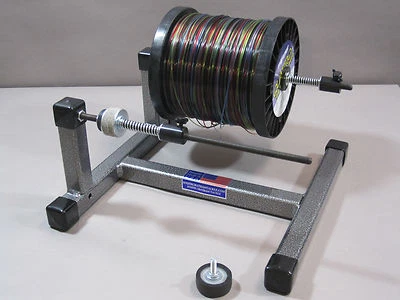 Super Spooler Holder/Winder in Silver/Black Text for fishing line, Line Spooler  - Image 1 of 4
