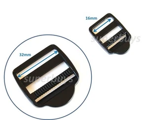 32mm Plastic Ladder Lock - For Backpack Webbing Strap Buckle Clip Bag Fasten End - Picture 1 of 2