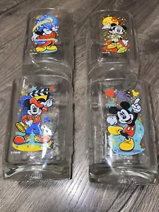 Vintage McDonalds Walt Disney World Year 2000 Celebration Glasses Mickey Mouse 4 - Picture 1 of 9