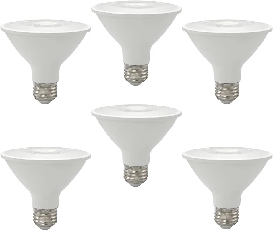 6Pack PAR30 LED Short Neck Flood Light Bulb, 9W(75W), 5000K, Dimmable, E26 - Image 1 of 1