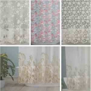 PEVA Premium 100% Eco Friendly Biodegradable Shower Curtain 70x72 Floral Variety - Picture 1 of 11