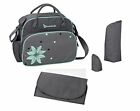 Badabulle Vintage Baby Changing Bag With Accessories (Grey/Green) 5 Piece 