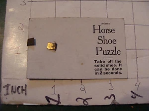 vintage ADAM'S circa 1950's trick ---card only---: HORSE SHOE PUZZLE - Picture 1 of 2