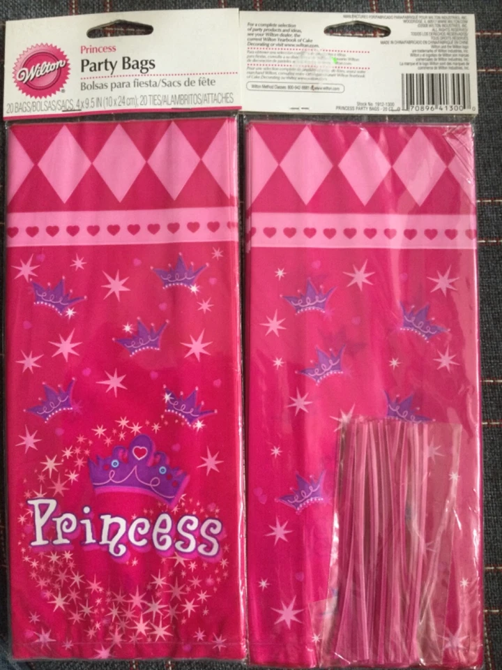 WILTON 2 PAQUETES DE 20 BOLSAS DE 20 EN TOTAL 40 PIEZAS ROSA PRINCESA REGALO FIESTA NOS Foto 1 de 1
