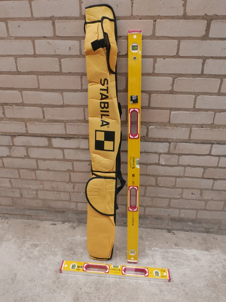 STABILA 196/2 24" & 48" HEAVY DUTY SPIRIT LEVELS  + 18986 5 pocket CARRYING BAG - Image 1 of 1