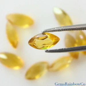 Natural Citrine 8x4mm and 10x5mm Marquise Faceted Loose gemstone, light yellow - Picture 1 of 7