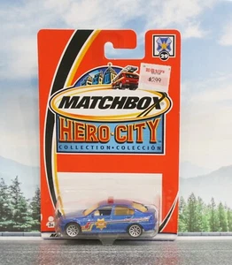 MATCHBOX HERO CITY - #29 BMW 328i POLICE CAR - BLUE - DIECAST - MINT ON CARD🔥 - Picture 1 of 1