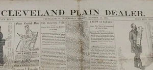 1888 Cleveland Ohio Newspaper, Garfield Steamer Cuba Murder Wells Fargo Baseball - Picture 1 of 12