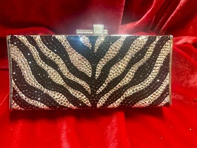 Bolso de Hombro Judith Leiber Cebra Cebra Minaudière Nuevo con Etiquetas Foto 1 de 3