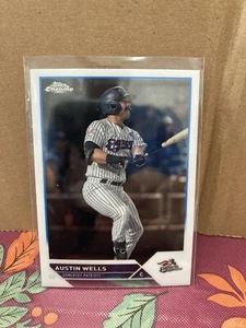 Austin Wells 2023 Topps Chrome Pro Debut Card #PDC-10 New York Yankees - Picture 1 of 2