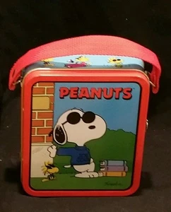 PEANUTS 1999 Series #1 ~ SNOOPY as Joe Cool Mini Metal Tin Lunchbox - Picture 1 of 4