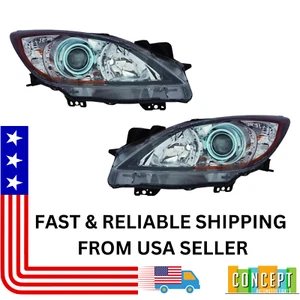 For Mazda 3 2012-2013 Sedan/Hatchback Halogen Headlight PAIR MA2518143/MA2519143 - Bild 1 von 10
