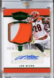 JOE MIXON 2017 Plates & Patches Emerald Rookie Patch Auto 3 Color 25/25 Bookend - Picture 1 of 2