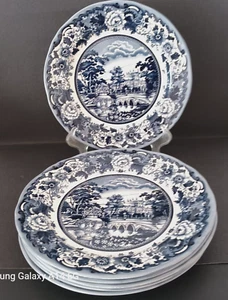 NEU Set 6 Legend British Heritage Steingut Belmont dunkelblau Essteller - Bild 1 von 12