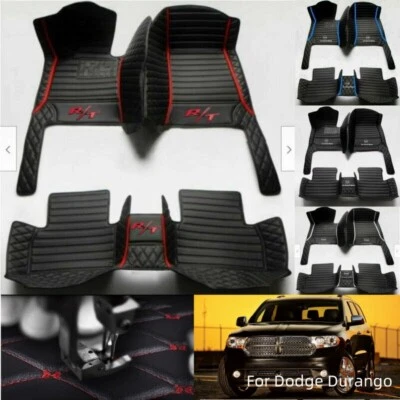 For Dodge Durango Car Floor Mats RT Carpets Leather Waterproof Rugs 2004-2020 - Image 1 of 4
