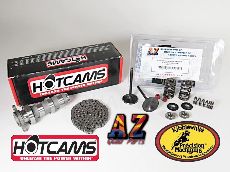 04 05 Honda TRX450R 450R Kibblewhite AZQP Valves Springs Stage 1 Hot Cam Chain - Image 1 of 3