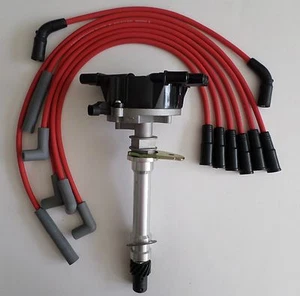 CHEVY VORTEC 1996-2001 V6 4.3L 262 Distributor + RED 8mm Spark Plug Wires USA - Picture 1 of 1