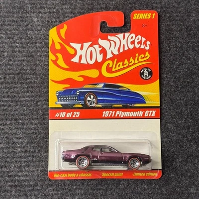 2004 Hot Wheels Classics Series 1 1971 Plymouth GTX Purple #10 Of 25 1:64 Scale - Image 1 of 3
