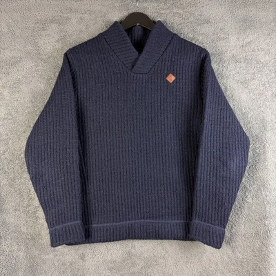 Suéter Jersey Tejido Lana Fourth Element Azul Marino Para Hombre Pequeño Buceo Exterior Logo Foto 1 de 4