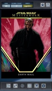 Star Wars Card Trader Masterwork 2024 - Chrome Red Legendary - Darth Maul - Picture 1 of 1