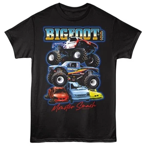 Bigfoot The Original Monster Truck Monster Smash Pile Up Men's T Shirt - Picture 1 of 6
