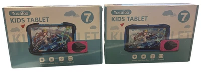 LOT OF 2~YosaToo Kids Tablet 7in Multi-Touch, Dual System, Blue - Image 1 of 3