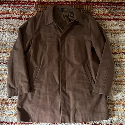 J. CREW Button Down Parka Overcoat Khaki Men's Size Large L - Image 1 of 3
