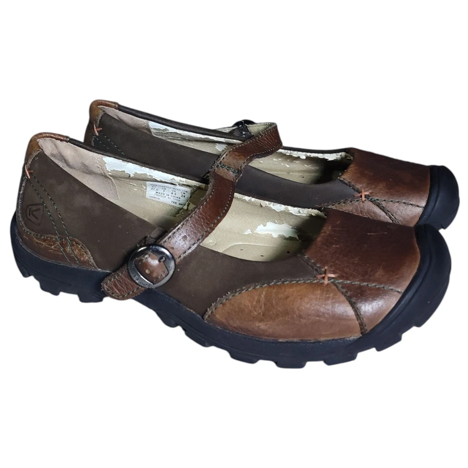 Keen Presidio Mary Jane Zapatos Para Mujer Talla 7 Hebilla Correa Cuero Marrón Boho Foto 1 de 4