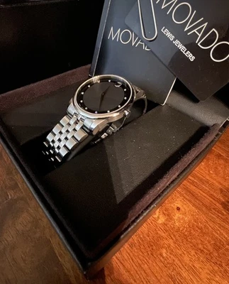 Reloj para hombre Movado Museum clásico 40 mm esfera negra diamante 0606878 Foto 1 de 4