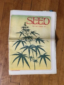 Vintage 1970s Seed Underground Newspaper Vol.5 No.3 Chicago Cannabis Cover - Imagen 1 de 5