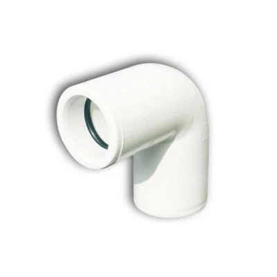 CURVA AD ANGOLO 90° PER TUBO SCARICO CONDENSA TECNOSYSTEMI TCR-21, BIANCO, TEC