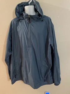 MENS LLBEAN LONG SLEEVE, HOODIE, 1/4 ZIP RAIN COAT SIZE  2XL TALL USED - Picture 1 of 3