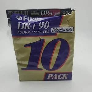 Paquete de 10 casetes de audio Fuji DR-I extra delgado - Imagen 1 de 3