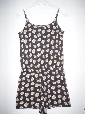 NEU--kurzer Damen-Jumpsuit,schwarz mit Blumenmuster u. Spaghettiträgern,Gr.36/38 - Bild 1 von 4