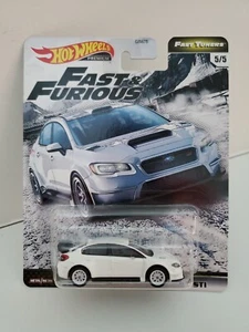 Hot Wheels Car Culture Fast & Furious Fast Tuners 5/5 2016 Subaru WRX STI Bianco - Foto 1 di 3