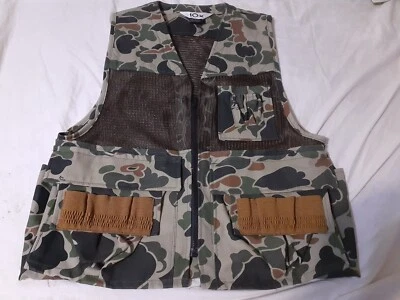 Vintage 10X CAMO Men's Hunting mesh Vest Size Small Regular game bag made in USA - Image 1 of 4