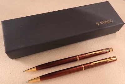 Nuevo Antiguo Stock Parker Insignia BP y Juego de Lápices Mecánicos, Topacio, c1992, 0,5 mm Foto 1 de 4