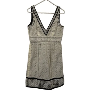 ANNA SUI Dress Womens 6 A line Short Lace Eyelet Overlay babydoll tea fairy - Picture 1 of 11