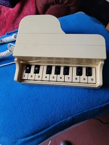 Vintage Betacom Grand Piano Telephone.Used Working .Flex Length 84.5 in - Picture 1 of 12