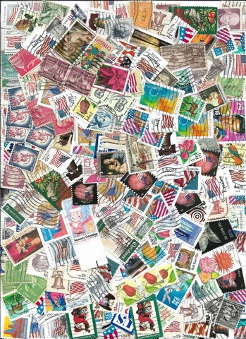 A half ounce of used US stamps off paper or closely cropped Cover