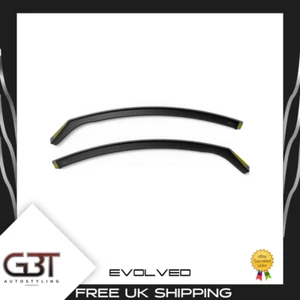 VW CADDY MK3 or MK4 2004-2020 2-pc Wind Deflectors Tinted in Channel version - Picture 1 of 2
