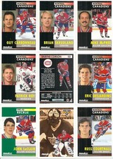 1991-92 Pinnacle FRENCH Montreal Canadiens Complete Team Set (19)